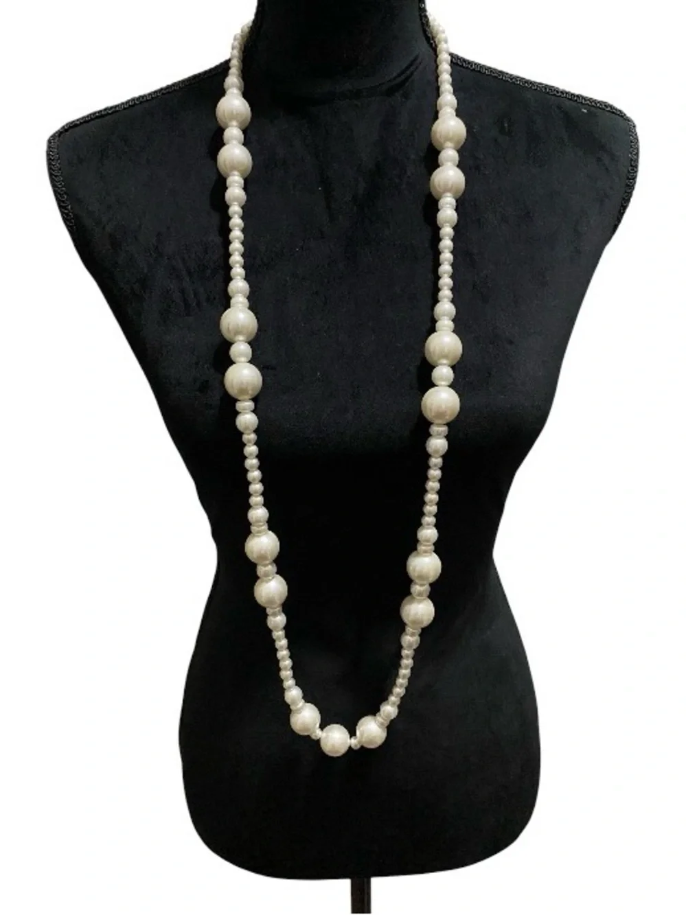 Opera Vintage Faux Pearl Necklace